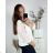 Women's short sleeve dress oversized (L-3XL) POLISH FASHION PMF20014 -   white -   3XL