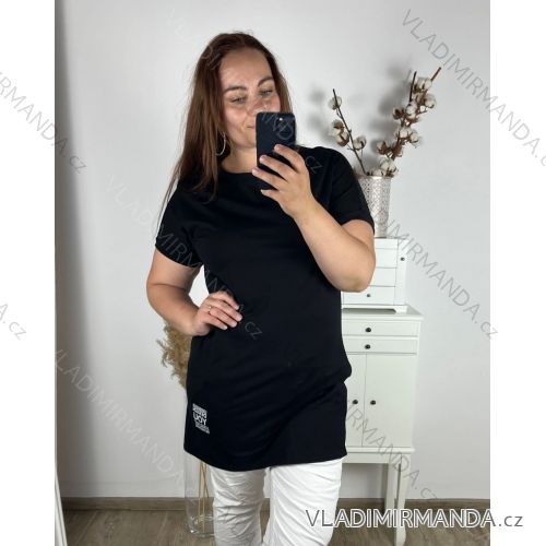 Šaty krátký rukáv dámské nadrozměr (XL/2XL/3XL ONE SIZE) ITALSKÁ MÓDA IMC24179/DR