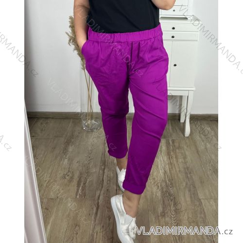 Kalhoty dlouhé dámské nadrozměr (3XL/4XL ONE SIZE) ITALSKÁ MÓDA IMWQ24141