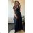 Summer short sleeve summer dress (S / M ONE SIZE) ITALIAN FASHION IMWY21019 black