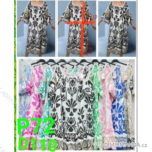 Damenkleid in Übergröße mit 3/4-Ärmeln (56/58 Einheitsgröße) ITALIAN FASHION IMBM24099