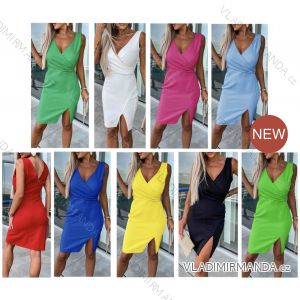 Šaty letní elegantní bez rukávu dámské (S/M ONE SIZE) ITALSKÁ MÓDA IMWB24053
