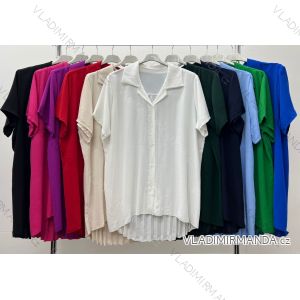 Košile krátký rukáv dámská (54/56 ONE SIZE) ITALSKÁ MÓDA IM424348
