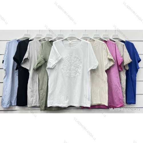 Women's T-Shirt Short Sleeve (S / M / L ONE SIZE) ITALIAN FASHION IMWC222158
