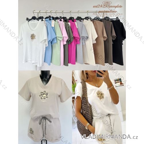 Women's T-Shirt Short Sleeve (S / M / L ONE SIZE) ITALIAN FASHION IMWC222158