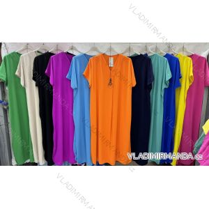 Women's Plus Size Short Sleeve Pendant Dress (54/56/58 ONE SIZE) ITALIAN FASHION IMWQ24187