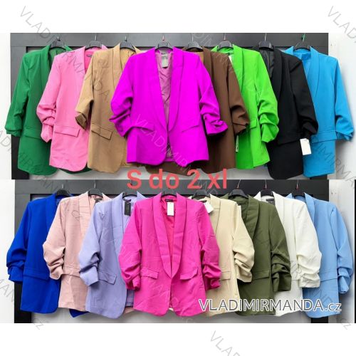 Sako elegantní 3/4 rukáv dámské (S-2XL) ITALSKÁ MÓDA IMWCT24006