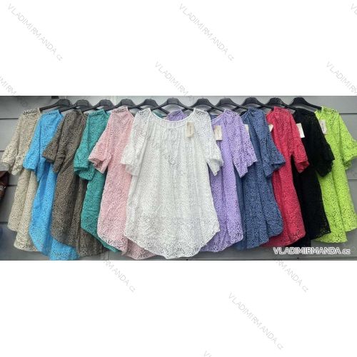Kabátek košilový flaušový na knoflíčky dámský (S/M ONE SIZE) ITALSKÁ MÓDA IMWD217059
