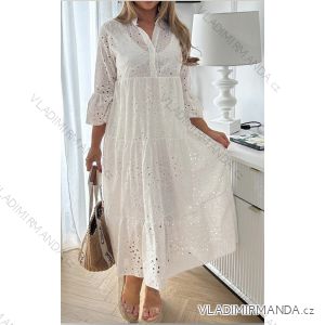 Women's Long Chiffon Short Sleeve Dress (S/M ONE SIZE) ITALIAN FASHION IMWGM23456