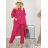 Women's Long Chiffon Short Sleeve Dress (S/M ONE SIZE) ITALIAN FASHION IMWGM23456