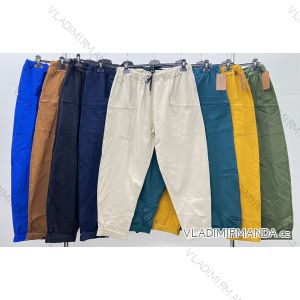 Kalhoty strečové dámské nadrozměr (54/56 ONE SIZE) ITALSKÁ MÓDA IM424342