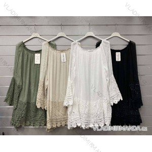 Women's Short Sleeve Cotton T-Shirt (S/M ONE SIZE) ITALIAN FASHION IMWGM23457
