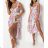 Women's Long Chiffon Short Sleeve Dress (S/M ONE SIZE) ITALIAN FASHION IMWGS231048
