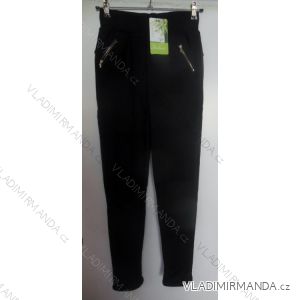 Nohavice elastické zateplené kožúškom dámske (m-2xl) P157
