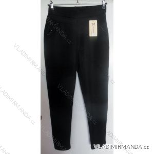 Kalhoty elastické zateplené kožíškem nadrozměrné dámské (l-5xl) WU-100
