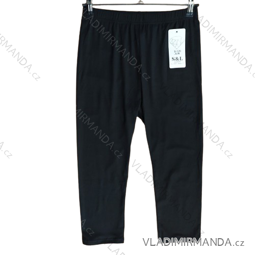 Leggings 3/4 short women's (M-2XL) SAL SMILING SAL24D-170 -   black -   XL/2XL