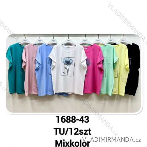 Tričko krátky rukáv dámske (S/M ONE SIZE) TALIANSKA MÓDA EVERY DAY NEV241688-43