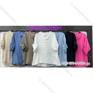 Košile oversize dlouhý rukáv dámské (S/M ONE SIZE) ITALSKÁ MÓDA IMWCT24010