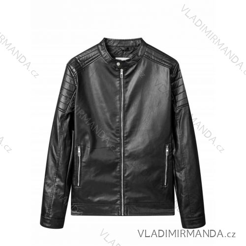 Bunda koženková dlhý rukáv pánska (3XL-6XL) GLO-STORY GLO24MPY-4385