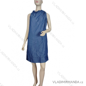 Šaty letní riflové bez rukávů dámské S/M ONE SIZE) ITALSKÁ MÓDA IMM24M5123