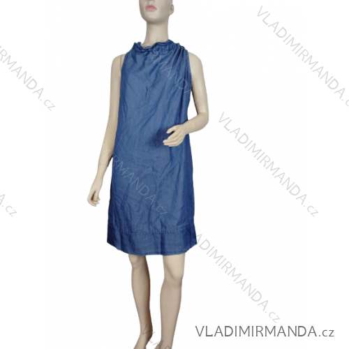 Women's Sleeveless Summer Denim Dress (S/M ONE SIZE) ITALIAN FASHION IMM24M5123/DUR