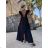 Women's Long Chiffon Short Sleeve Dress (S/M ONE SIZE) ITALIAN FASHION IMWGS231048