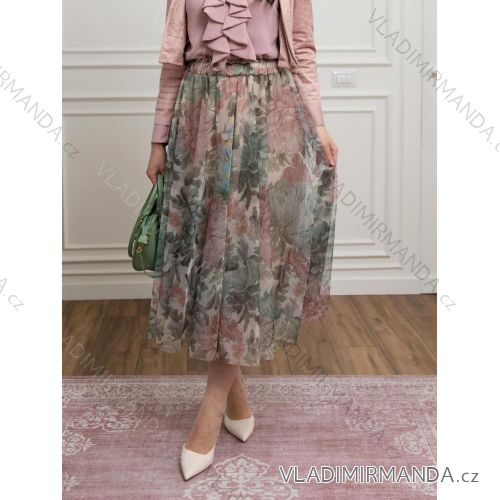 Women's Long Chiffon Short Sleeve Dress (S/M ONE SIZE) ITALIAN FASHION IMWGS231048