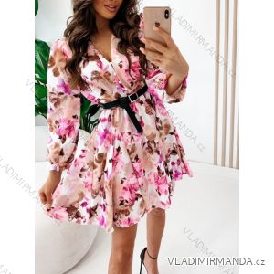 Šaty košilové dlouhý rukáv dámské (S/M/L ONE SIZE) ITALSKÁ MÓDA IMWGB24054