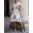 Women's Long Chiffon Short Sleeve Dress (S/M ONE SIZE) ITALIAN FASHION IMWGM23456