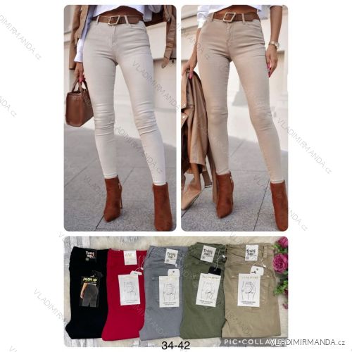 Kalhoty dlouhé strečové dámské (34-42) JEANS JAW24474