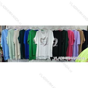Tunika krátky rukáv dámska nadrozmer (54/56/58 ONE SIZE) TALIANSKA MÓDA IMWQ24243