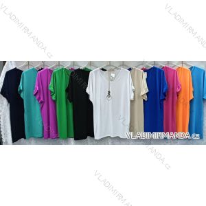 Tunika krátky rukáv s príveskom dámska nadrozmer (54/56/58 ONE SIZE) TALIANSKA MÓDA IMWQ24246