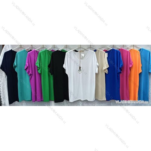 Tunika krátky rukáv s príveskom dámska nadrozmer (54/56/58 ONE SIZE) TALIANSKA MÓDA IMWQ24246