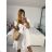 Women's Long Sleeve Hoodie Dress (S / M ONE SIZE) ITALIAN FASHION IMWA216095 -   white -   M / L