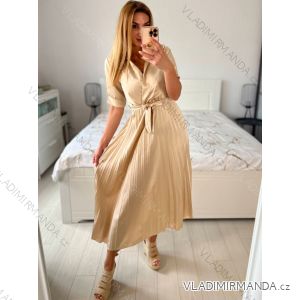 Kleid mit 3/4 Ärmeltasche für Damen (uni sl) ITALIAN Fashion IMWD20529