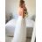 Women's long party dress with straps (S/M ONE SIZE) ITALIAN FASHION IMPSH2460030 pink salmon S/M