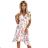 544-1  Wrap dress with frills - peach flowers