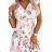 544-1  Wrap dress with frills - peach flowers