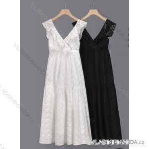 Summer strapless dress with applique for women (UNI S / M) ITALIAN FASHION IMD20414