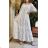 Women's Lace Cotton Short Sleeve Dress (S/M ONE SIZE) ITALIAN FASHION IMM23M7267