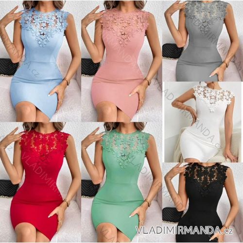 Šaty pouzdrové elegantní bez rukávů dámské (S/M/L) ITALSKÁ MÓDA IMHMS24272