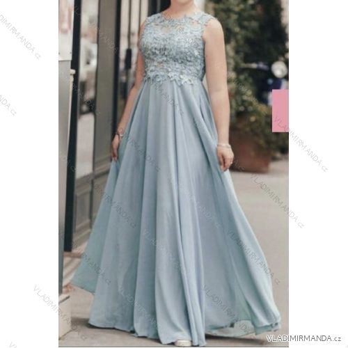 Šaty spoločenské dlhé krátky rukáv dámske nadrozmer (42/44/46 ONE SIZE) TALIANSKA MÓDA IMHMS24286