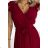 Women's Short Sleeve Shirt Dress (S / M ONE SIZE) ITALIAN FASHION IM422633 L wine
