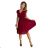 Women's Short Sleeve Shirt Dress (S / M ONE SIZE) ITALIAN FASHION IM422633 L wine