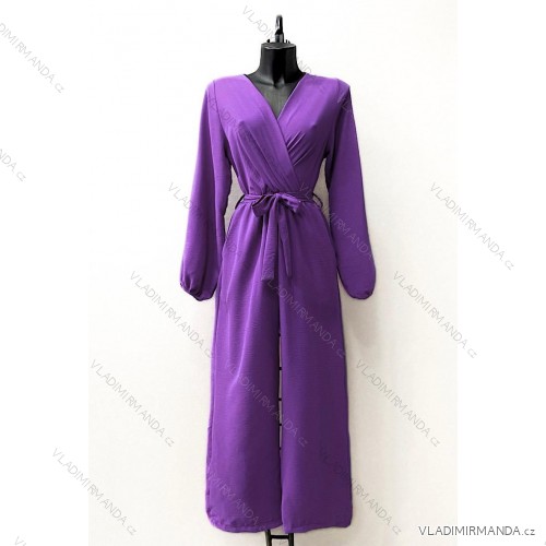 Women's Long Sleeve Summer Dress (S/M ONE SIZE) ITALIAN FASHION IMPES238990 purple 