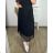 Women's Long Sleeve Shirt Dress (S/M ONE SIZE) ITALIAN FASHION IMWD232607 black 50/52