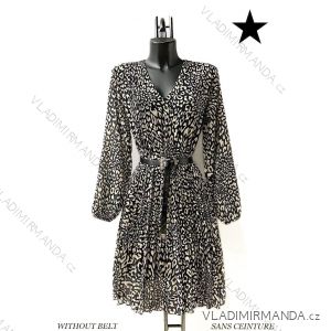 Šaty letné elegantný dlhý rukáv dámske (S/M ONE SIZE) TALIANSKA MÓDA IMPES24SANIA4