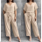 Damen-Set aus langen Hosen und Langarmhemd in Übergröße (L/XL/2XL Einheitsgröße) POLISH FASHION IMWT23BELLA -   weiß -   56/58