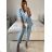 Damen T-Shirt Kurzarm (S / M / L ONE SIZE) ITALIAN FASHION IMWCP24142 -   hellblau -   M / L