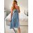 Tunic shirt long sleeve ladies (uni xl-3xl) ITALIAN Fashion IM720024 S / M Light blue